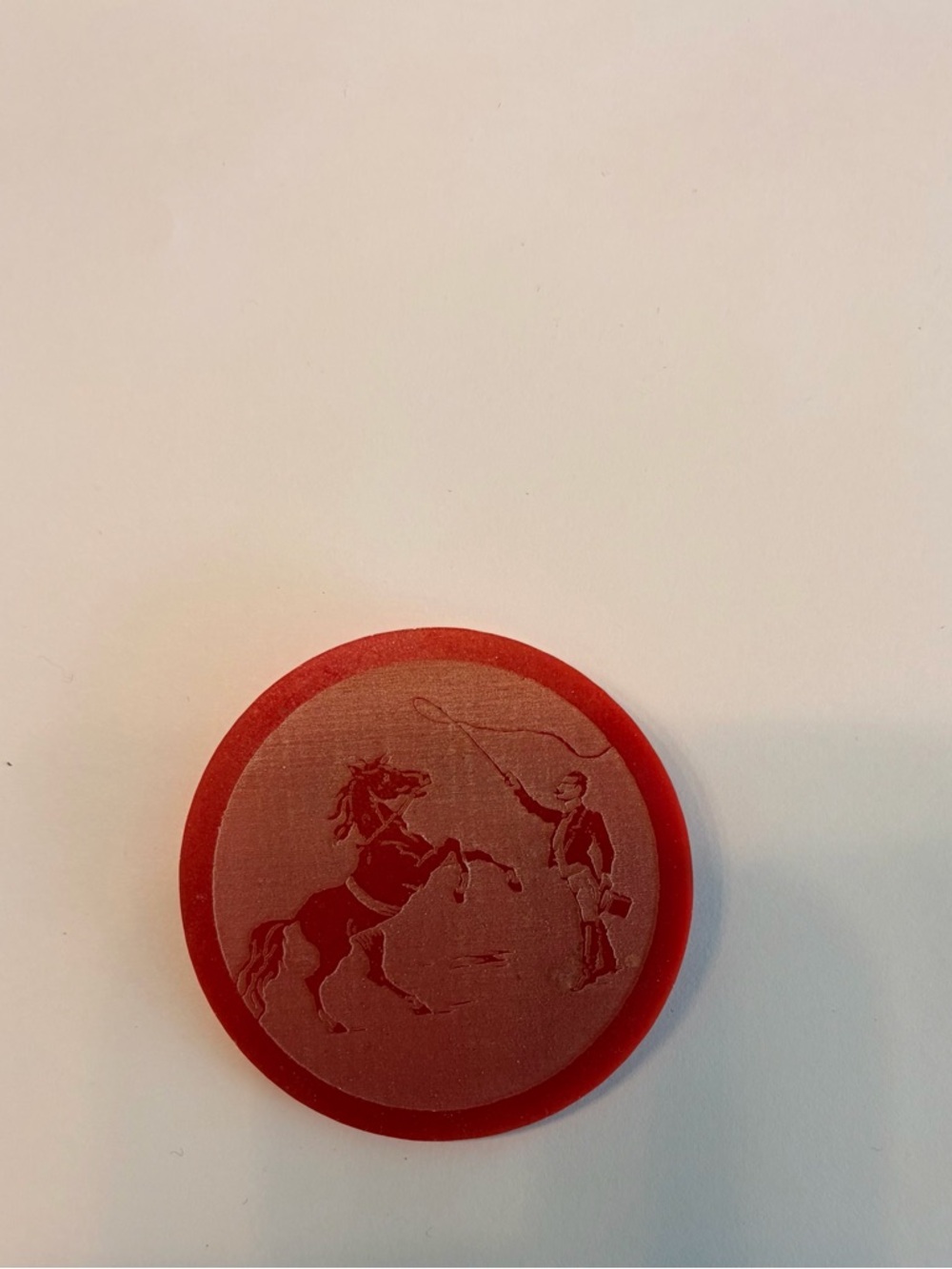 Red Equestrian Horse Brooch - Classic Women's Accessory